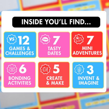 Happy Duo Family Dates 40 Scratch Off Cards – Summer Activities for Kids & Tween from Kids – Family Games for All Ages