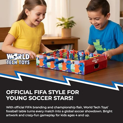 FIFA Foosball Table for Kids – Tabletop Soccer Game with Rod Handles, Ball & Players – Wooden Mini Game Table – FIFA Licensed - Kids 4+
