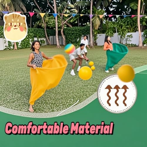 Granny Pants Yard Game, 8/16 Elastic Balls+Pump, Backyard Parties and Field Day，Tailgate & Backyard Lawn Games for BBQ, Camping, Team Building Events - color: GREEN+PINK+YELLOW+BIUE