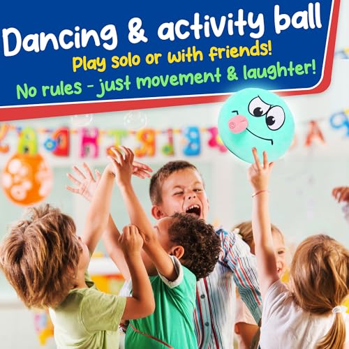 Wacky Ball - Toss Quickly & Do 50 Funny Challenges | 15 Dance Music Tracks | Indoor & Outdoor Active Party Game for Kids, Family Fun, Summer & Camping | Toy Gift for Boys & Girls Ages 3-8+