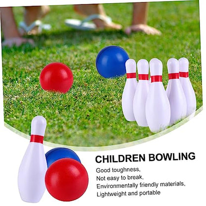 Abaodam 1Set Bowling for Indoor PU Bowling Game with Pins Balls Fun Exercise for Boys Enhances Coordination Observation Skills