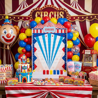 Fulmoon Large Disk Drop Game with 10 Disks and 60 Balloons Fun Carnival Game Circus Theme Party Games 30 x 18 Inch Acrylic Family Board Games for Carnival Decorations Birthday Supplies Activities