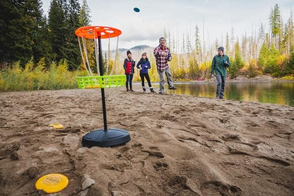 Outside Inside Freestyle Mini Disc Golf Game – Portable Mini Disc Golf Set with Collapsible Target, 8 Discs & Carry Bag – Ideal for Camping, Backyard Fun, and Travel-Friendly Entertainment