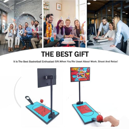 Desk Basketball Hoop,Office Mini Basketball Games,Desktop Toys,It is an Ideal Gift for Basketballer and Men's Lovers (Desk Basketball) - color: BLUE/RED