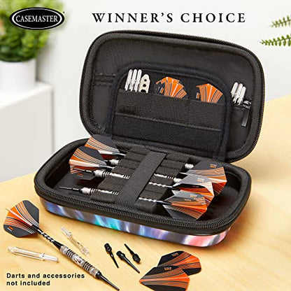 Casemaster by GLD Products Sentinel 6 Dart Case, Holds Extra Accessories, Tips, Shafts and Flights, Compatible with Steel Tip and Soft Tip Darts, Impact & Water Resistant Tactech Shell, Tie Dye - color: Tie Dye