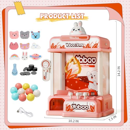 ORANGE OCEAN 54 PCS Large Claw Machine for Kids with Sound & Light, Vending Claw Machine Game Toys for Girls Ages 3-5 4-6 6-8, Claw Machines Toys Gifts for 3 4 5 6 7 8 Years Old Girls - style: Rabbit