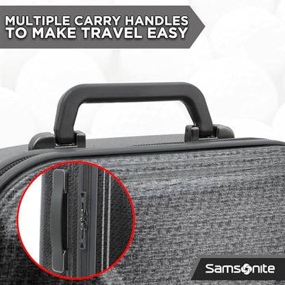 Samsonite Tour Pro Golf Hard Case Travel Bag | Lightweight, Durable ABS Shell, 360 Degree Multi-Directional Shark Wheels - color: Carbon Matrix