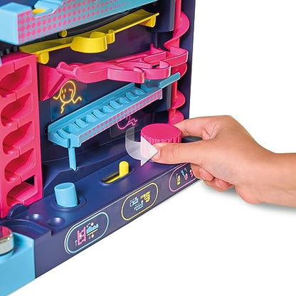 TOMY Screwball Scramble Level Up Marble Maze - Vertical Beat-The-Clock Marble Run Game - Skill & Dexterity Challenge - 1–4 Players - Ages 5+ - style: Screwball Scramble Level Up