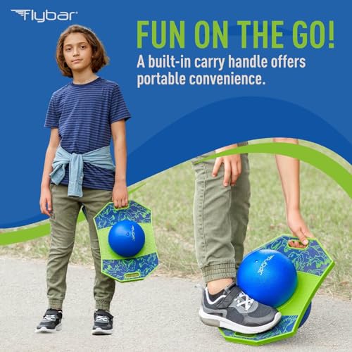 Flybar LED Pogo Trick Ball for Kids Balance Bounce Board w/Anti-Slip Deck - color: Dino