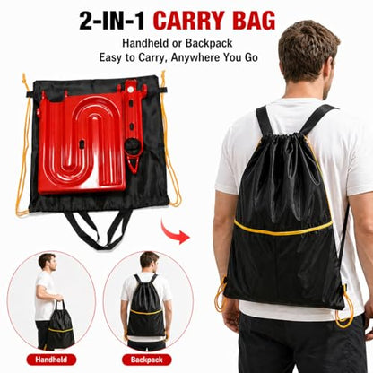 Pool Ball Rack Training Aid Kit, Billiard Pool Accessories with Precision Training Rack, Portable Backpack with Spare Parts, Pool Table Practice Tool, Gift for Pool Players - color: black