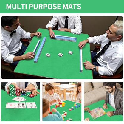 Square Large Tabletop Game Playmat,Used for Playing Poker,Mahjong,Playing Cards,and Role-Playing Games, with Thick Seam Edge,Waterproof,and Anti Slip(60 * 60cm*2mm) Green - color: 60*60*0.2cmGreen, size: 60*60*0.2cm