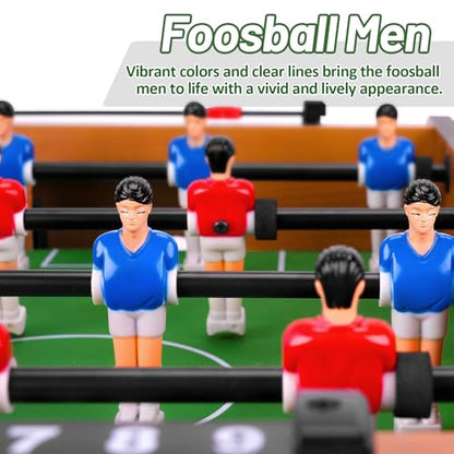 WIN.MAX Mini Foosball Table (Upgrade) 20-Inch Foosball Table Adult Size Top Football/Soccer Game Table Easy to Store