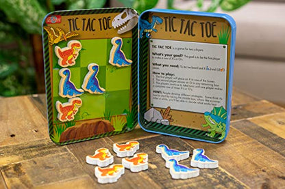 TS Shure by Bendon Dinosaur Tic-Tac-Toe Games Mini Magnetic Activity Tin with Illustrated Foam Magnets 50515 - style: Dinosaur Tic Tac Toe Game Tin
