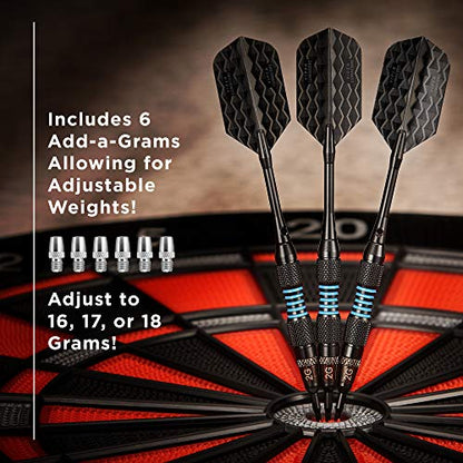 Viper Bobcat Adjustable Soft Tip Darts Blue Rings 16-18 Grams