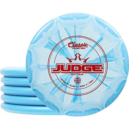 Dynamic Discs Judge Disc Golf Putter, Men and Women Frisbee Golf Putter Set, 170g+, Discs Golf Color & Stamp Will Vary, 5 Pack - style: Classic Blend Burst