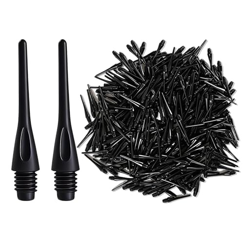 500 Pack 2BA Thread Soft Dart Tips, Plastic Dart Points Replacement, Premium Dart Accessories