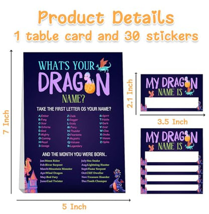 Dragon Birthday Party Decorations-Birthday Party Games,Dragon Theme Birthday Party Sign,Baby Shower Decorations,Birthday Party Game,Baby Shower Games,What's your Dragon Name - style: Dragon 2