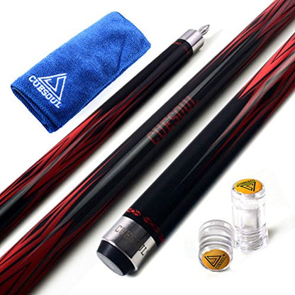 CUESOUL SOOCOO Series 58" 19oz Maple Pool Cue - color: Black, size: 11.5mm
