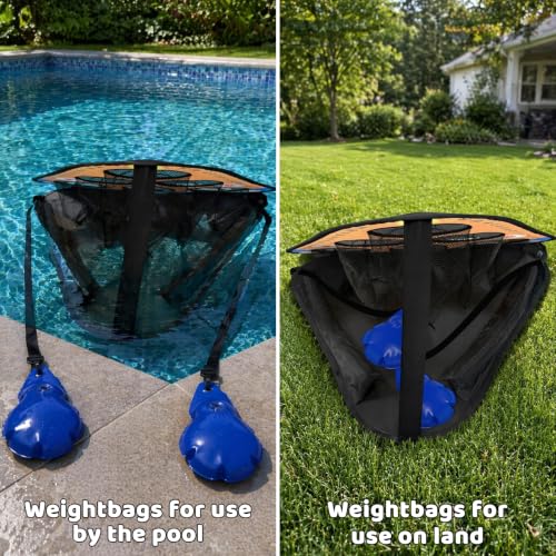 Pool Cornhole Board Set, Pool Corn Hole Game Floating | Swimming Pool Games for Adults and Family, Cool Summer Party Gift for Teen, Portable and Easy Setup Beach Toys