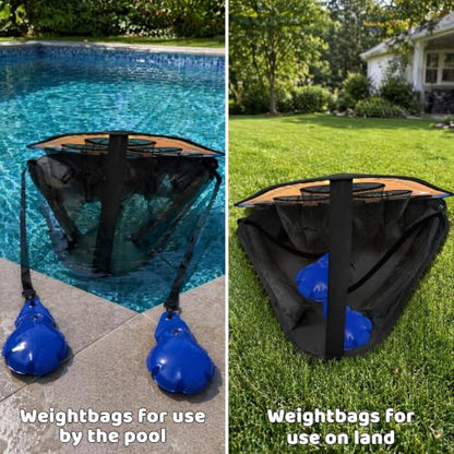 Pool Cornhole Board Set, Pool Corn Hole Game Floating | Swimming Pool Games for Adults and Family, Cool Summer Party Gift for Teen, Portable and Easy Setup Beach Toys