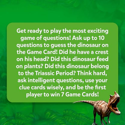 Skillmatics Guess in 10 Dinosaurs, Perfect for Boys, Girls, Kids, and Families Who Love Card Games, Toys, Travel Games, Gifts for Ages 8, 9, 10 & Up - style: Dinosaurs