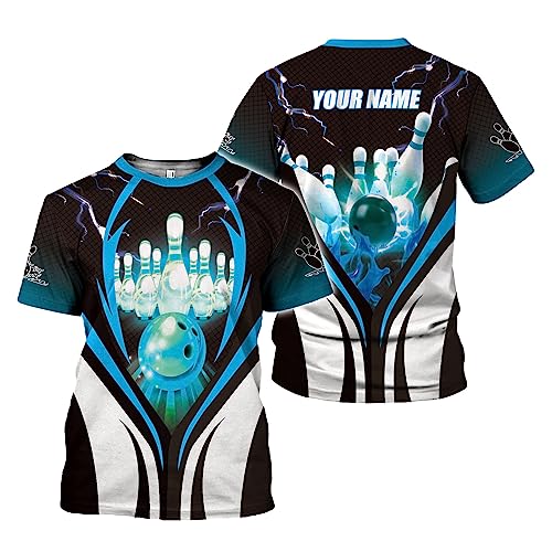 Rivelus Personalized Name Bowling Shirts for Men and Women 3D, Bowling Shirts for Team Bowling, Bowling Shirts Gift - color: Blm22