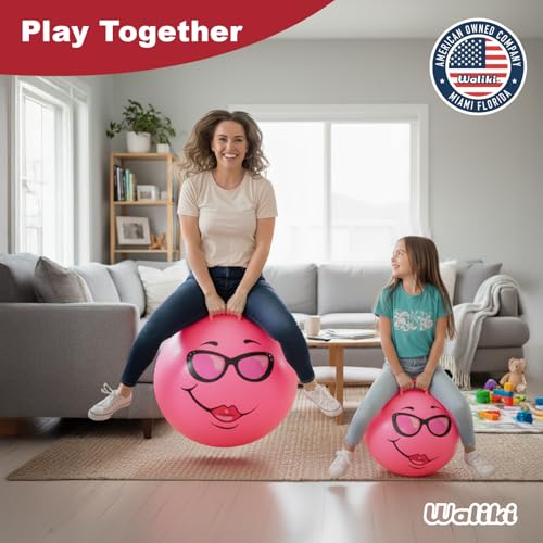 WALIKI Hippity Hop Ball for Adults Races | 29" Pink Hopper | Jumping Ball | Perfect Outdoor Game for Family Fun - size: Ages 13-101 (29")
