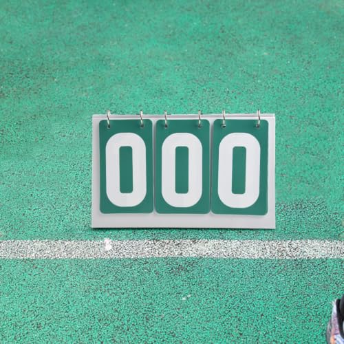Minhe Portable Table Top Flip Board Scorekeeping Scoreboard Flipper Waterproof Solution Lightweight Suitable Scoreboard For Basketball Tennis Sports(Green)