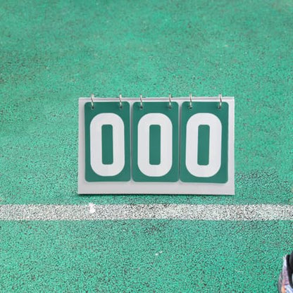 Minhe Portable Table Top Flip Board Scorekeeping Scoreboard Flipper Waterproof Solution Lightweight Suitable Scoreboard For Basketball Tennis Sports(Green)