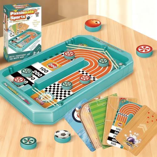 Sling Puck Game, 6-in-1 Super Foosball Table for Adult, Desktop Battle Interaction Game, Competitive Parties for Fun, Table Games for Family