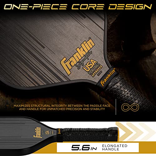 Franklin Sports Pro Pickleball Paddles-Signature Series STK Carbon Fiber-Pickleball USAPA Approved-Polypropylene Core