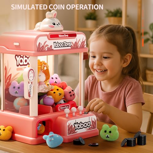 ORANGE OCEAN 54 PCS Large Claw Machine for Kids with Sound & Light, Vending Claw Machine Game Toys for Girls Ages 3-5 4-6 6-8, Claw Machines Toys Gifts for 3 4 5 6 7 8 Years Old Girls - style: Rabbit