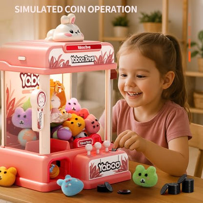 ORANGE OCEAN 54 PCS Large Claw Machine for Kids with Sound & Light, Vending Claw Machine Game Toys for Girls Ages 3-5 4-6 6-8, Claw Machines Toys Gifts for 3 4 5 6 7 8 Years Old Girls - style: Rabbit