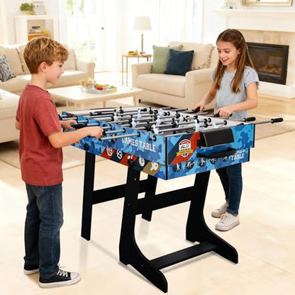 5 in 1 Multi Combo Game Table,Folding Multi Game Combination Table Set with Soccer Foosball Table,Pool Table,Hockey Table,Table Tennis Table,Basketball