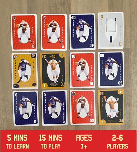 Fast, Fun Football Card Game for Families, Games Nights, Vacations & Tailgates | Enjoyed by Kids, Teens and Adults | Great Football Gift, Birthday Present, Stocking Filler