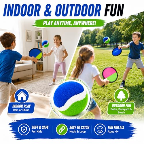 TEILLNET Replacement Balls for Toss and Catch Ball Set 4 Pack