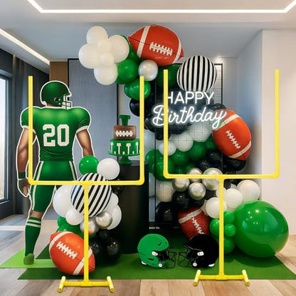 VioraWhite 2 Pcs Football Party Decoration 47.24" x 23.62" Plastic Football Goal Centerpiece Soccer Goal Post Field Post Decoration for Game Day Soccer Theme Party Decor - style: 47.24" X 23.62"