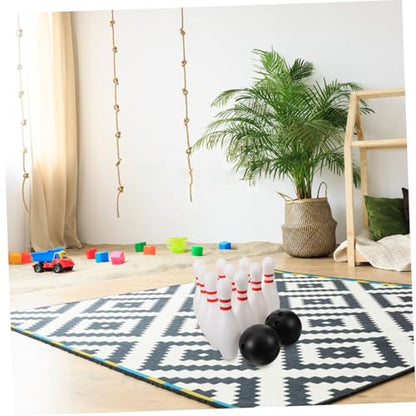 1 Set Bowling Set Jumbo Educational Bowling Balls Pins for Play Durable Plastic Enhances Hand Eye Coordination Math Skills for Family Gatherings and Parties