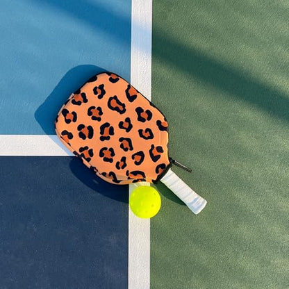 Racquet Inc Tennis Gifts Pickleball Paddle Cover Sleeve – Universal Fit for Standard Paddles, Neoprene Protective Case with Zipper, Pickleball Paddle Cover, Gift for Pickleball Players - color: Wild Roar
