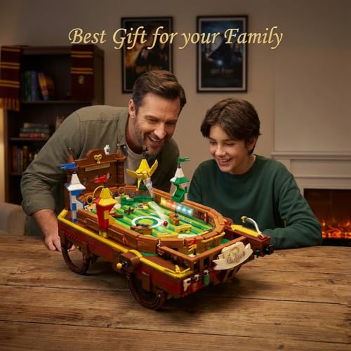 Harry Pinball Machine Building Sets for Adults, Motorized Arcade Board Game with LED Lights, Tabletop Gift Ideas for Movie Fans (2240pcs) - style: Harry Arcade Machine