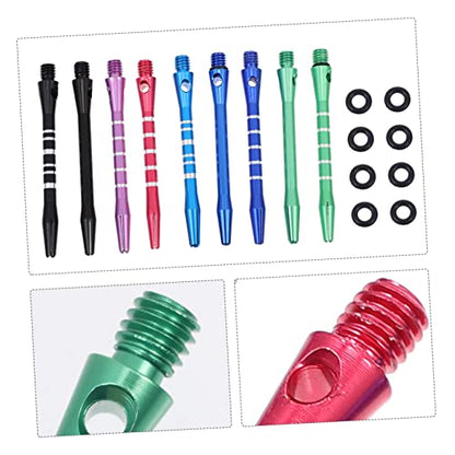 GANAZONO 1set Aluminum Alloy Dart Shafts Metal Dart Stems Portable and Lightweight for Indoor and Outdoor Use Includes