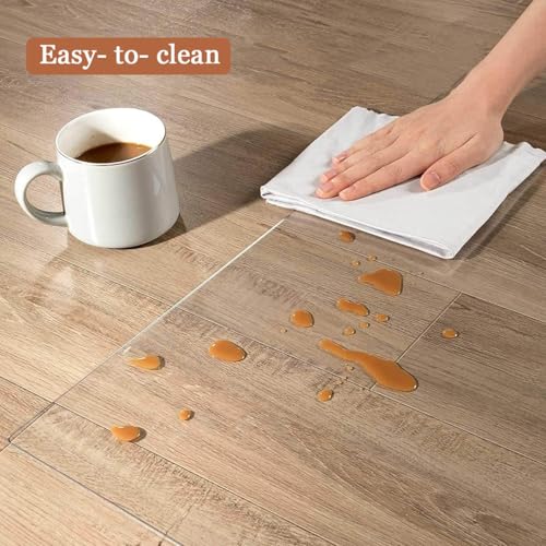 Clear Chair Mat for Hardwood Floor, Anti-Slip Transparent Floor Mat 40" 42" 54" 60" 64" 70" Gaming Chair Mat Anti Scratch, Heat Resistant, Rectangle for Home Office