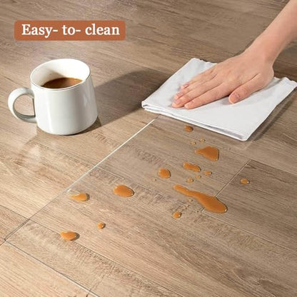 Clear Chair Mat for Hardwood Floor, Anti-Slip Transparent Floor Mat 40" 42" 54" 60" 64" 70" Gaming Chair Mat Anti Scratch, Heat Resistant, Rectangle for Home Office