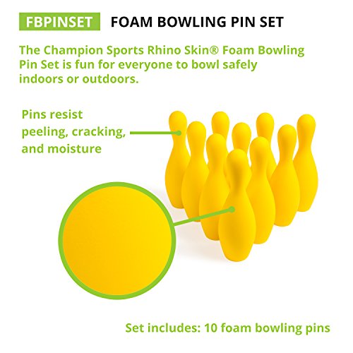 Champion Sports Weighted Foam Bowling Pin Set - Pins Only