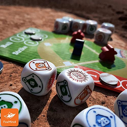 FoxMind Games: Sports Dice, Baseball, Roll it Out of the Park, Easy to Learn, Fun to Play, Play with Up to 4 Players, for Ages 7 and up