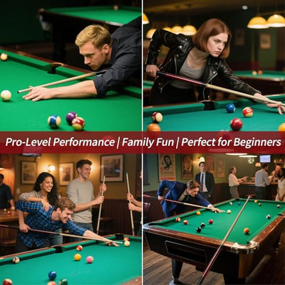 AKLOT Pool Cue Stick 58'', Canadian Maple Pro Billiard Cue &13mm Leather Tip, Anti-Slip Grip, 18/19/20/21oz Billiard Pool Stick for Adults/Beginner/Pro Player - color: Burgundy with Printed Grip