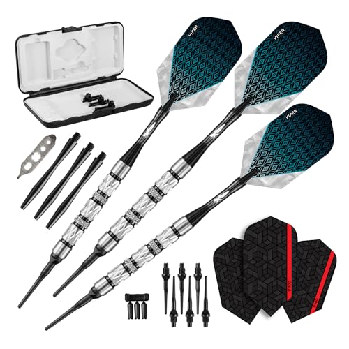 Viper Diamond 90% Tungsten Soft Tip Dart Set Black Rings 16 Grams