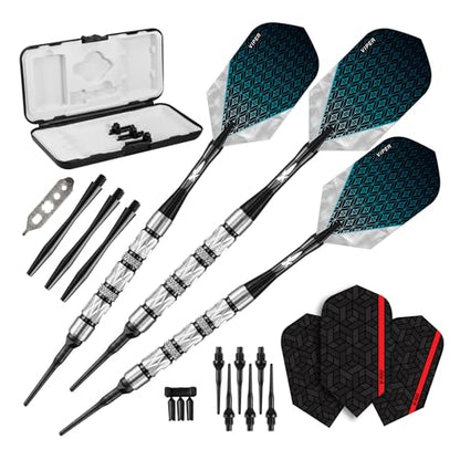 Viper Diamond 90% Tungsten Soft Tip Dart Set Black Rings 16 Grams