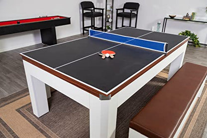 Hathaway Pool Table Combo Set with Benches - color: Walnut
