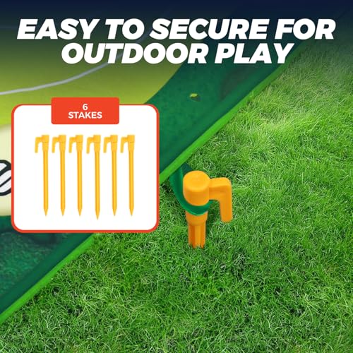 TOY Life Chipping Golf Practice Mats Golf Game Training Mat Indoor Outdoor Games for Adults Family Kids Outdoor Play Equipment Stick Chip Golf Set Backyard Game(Patented) - style: Golf Green Style
